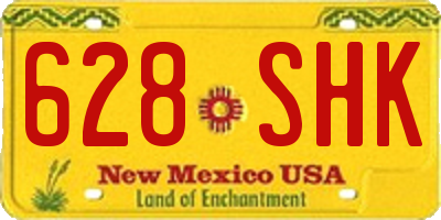 NM license plate 628SHK