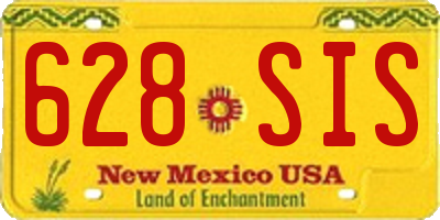 NM license plate 628SIS