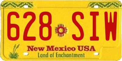 NM license plate 628SIW