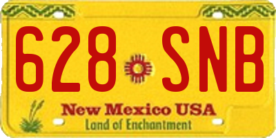 NM license plate 628SNB