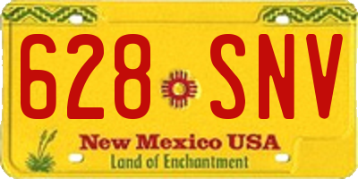 NM license plate 628SNV