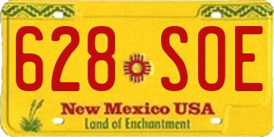 NM license plate 628SOE