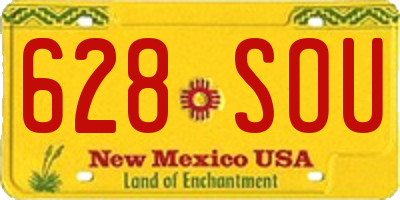 NM license plate 628SOU