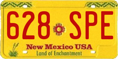 NM license plate 628SPE