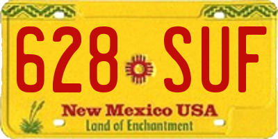 NM license plate 628SUF