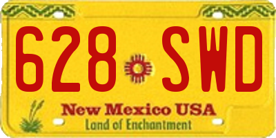 NM license plate 628SWD