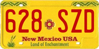NM license plate 628SZD