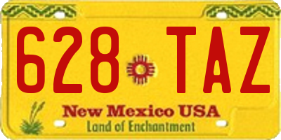 NM license plate 628TAZ