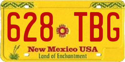 NM license plate 628TBG
