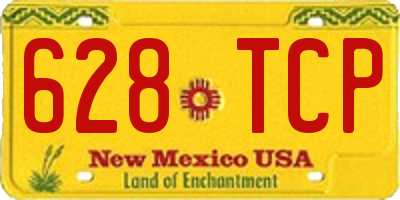 NM license plate 628TCP