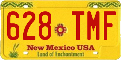 NM license plate 628TMF