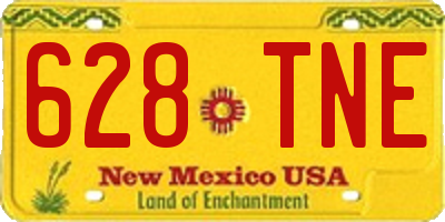 NM license plate 628TNE