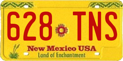 NM license plate 628TNS