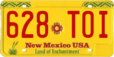 NM license plate 628TOI
