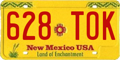 NM license plate 628TOK