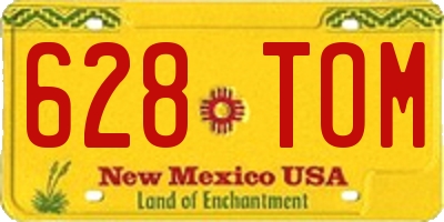 NM license plate 628TOM