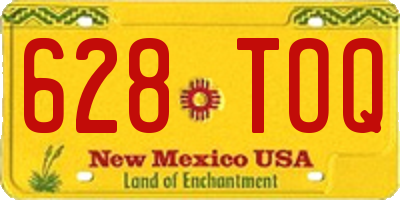 NM license plate 628TOQ