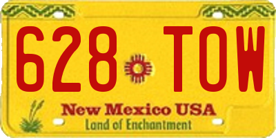 NM license plate 628TOW