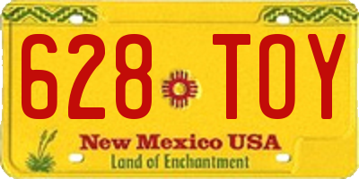 NM license plate 628TOY