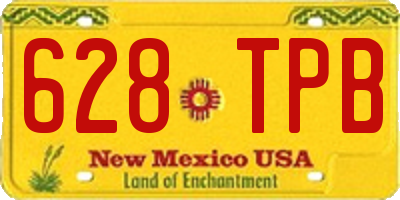 NM license plate 628TPB