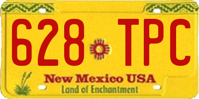 NM license plate 628TPC