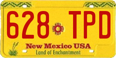 NM license plate 628TPD