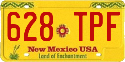 NM license plate 628TPF