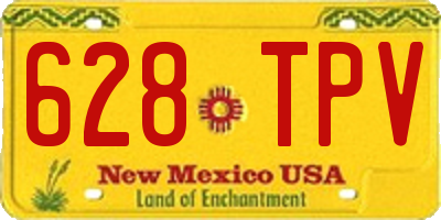 NM license plate 628TPV