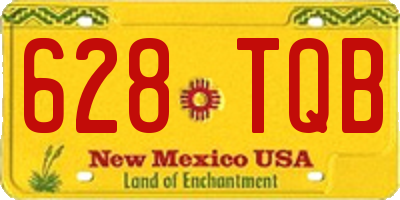 NM license plate 628TQB