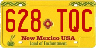 NM license plate 628TQC