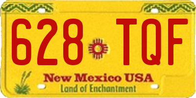 NM license plate 628TQF
