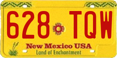 NM license plate 628TQW