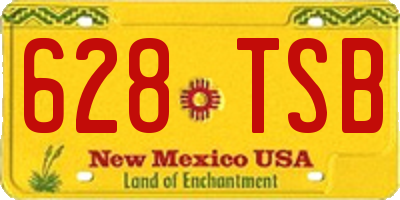 NM license plate 628TSB