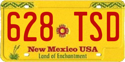 NM license plate 628TSD