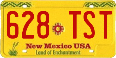 NM license plate 628TST