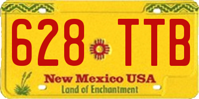 NM license plate 628TTB