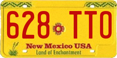 NM license plate 628TTO