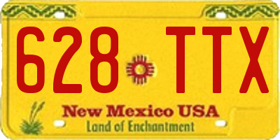 NM license plate 628TTX