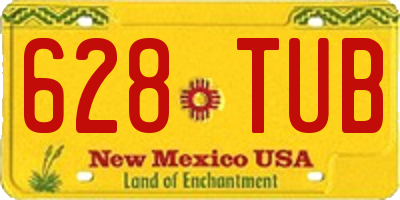 NM license plate 628TUB