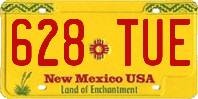 NM license plate 628TUE