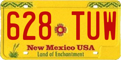 NM license plate 628TUW