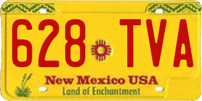 NM license plate 628TVA
