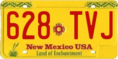 NM license plate 628TVJ