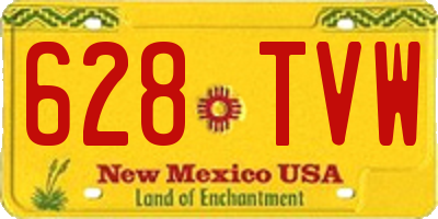 NM license plate 628TVW