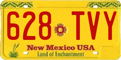 NM license plate 628TVY