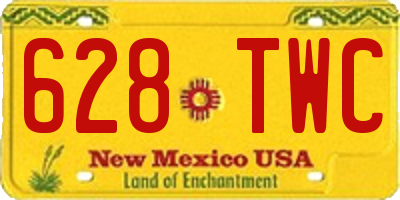 NM license plate 628TWC