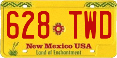 NM license plate 628TWD