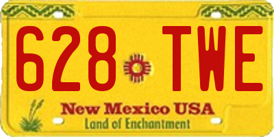 NM license plate 628TWE