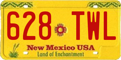 NM license plate 628TWL