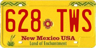 NM license plate 628TWS
